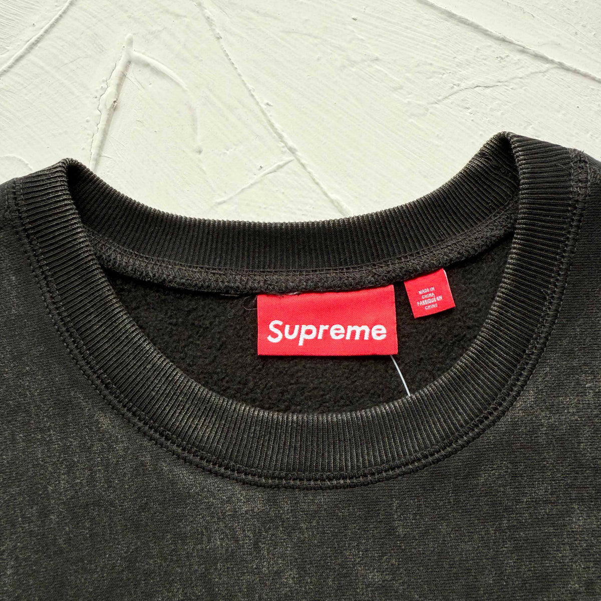 Supreme 25SS Washed Box Logo Crewneck Sweatshirts