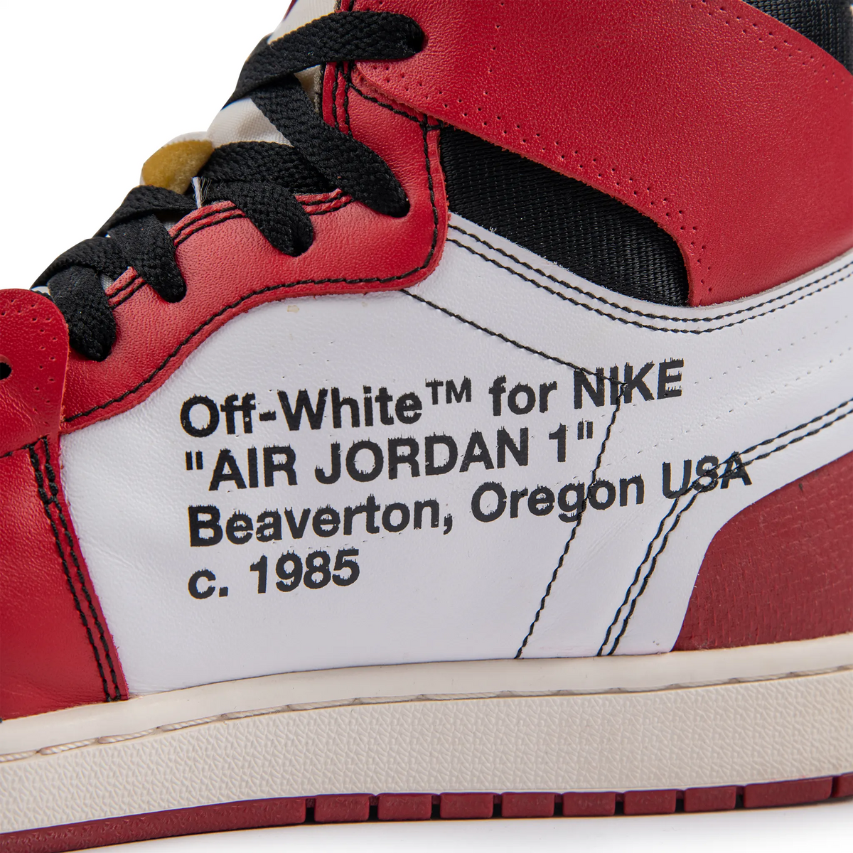 Preloved - Air Jordan 1 x Off-White 1 Retro High OG Chicago Sneakers - Red